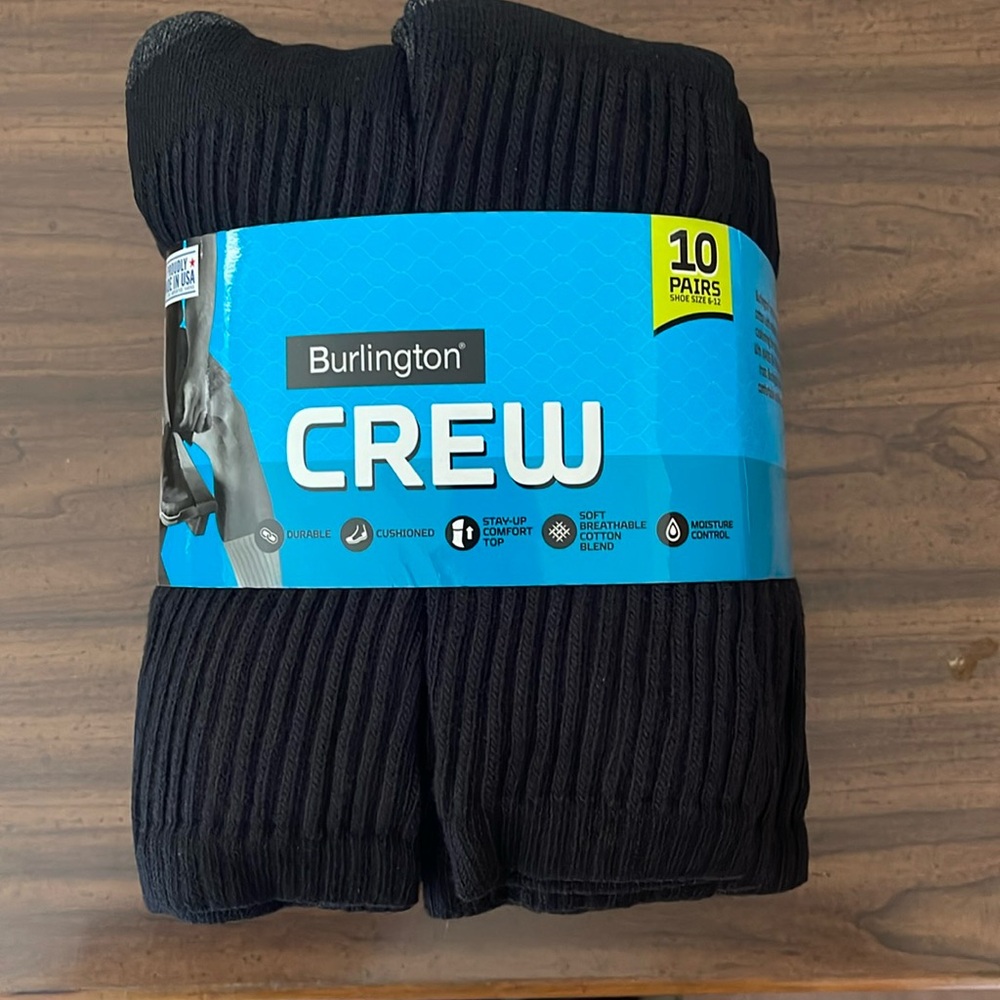 Men's Crew Socks - Black and Gray